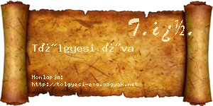 Tölgyesi Éva névjegykártya